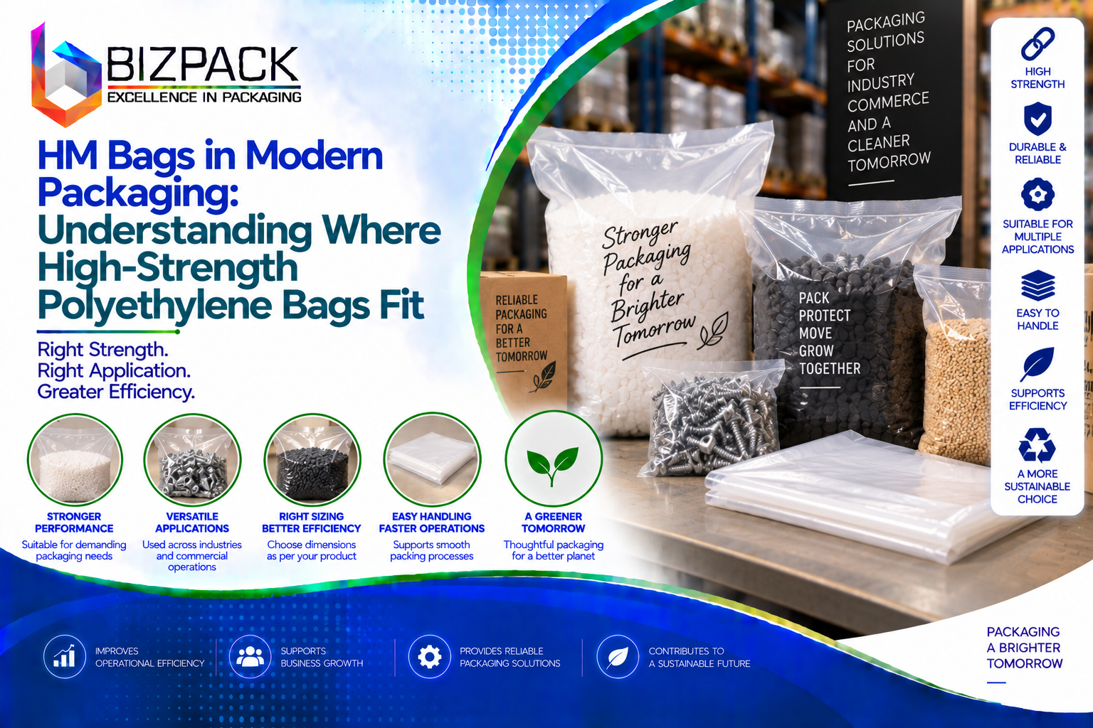 HM Bags in Modern Packaging: Understanding Where High-Strength Polyethylene Bags Fit